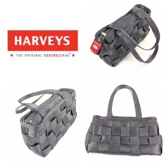 Harveys Bags Harveys Original Seat Belt Bag Purse Gray Woven Poshmark